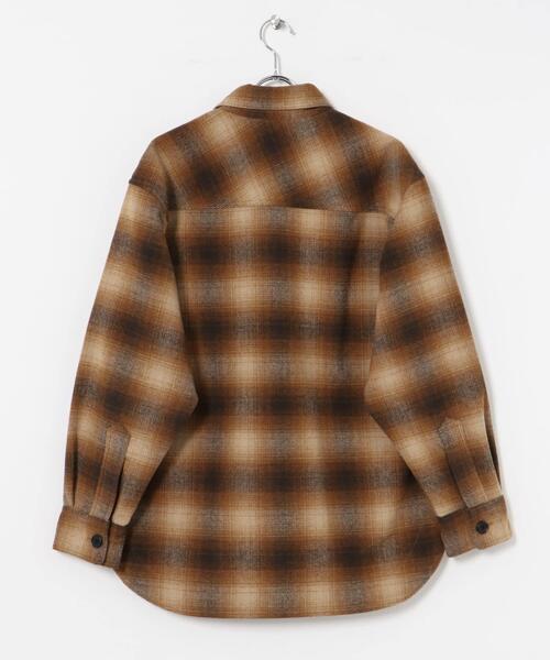 ITEMS URBANRESEARCH（アイテムズ アーバンリサーチ）の「オンブレチェック クルーザージャケット（その他アウター・メンズ・ダークグレー/ブラウン・MEDIUM/LARGE）」の13枚目の写真