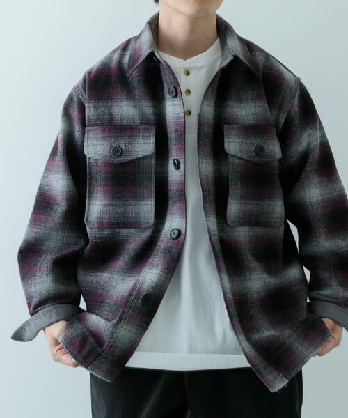 ITEMS URBANRESEARCH（アイテムズ アーバンリサーチ）の「オンブレチェック クルーザージャケット（その他アウター・メンズ・ダークグレー/ブラウン・MEDIUM/LARGE）」の21枚目の写真