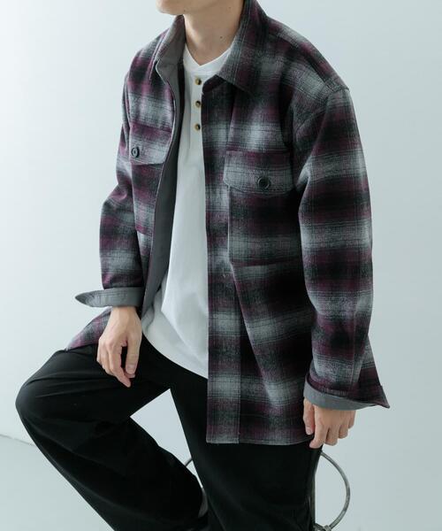 ITEMS URBANRESEARCH（アイテムズ アーバンリサーチ）の「オンブレチェック クルーザージャケット（その他アウター・メンズ・ダークグレー/ブラウン・MEDIUM/LARGE）」の19枚目の写真