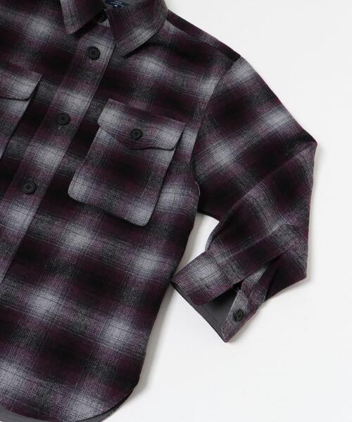 ITEMS URBANRESEARCH（アイテムズ アーバンリサーチ）の「オンブレチェック クルーザージャケット（その他アウター・メンズ・ダークグレー/ブラウン・MEDIUM/LARGE）」の3枚目の写真