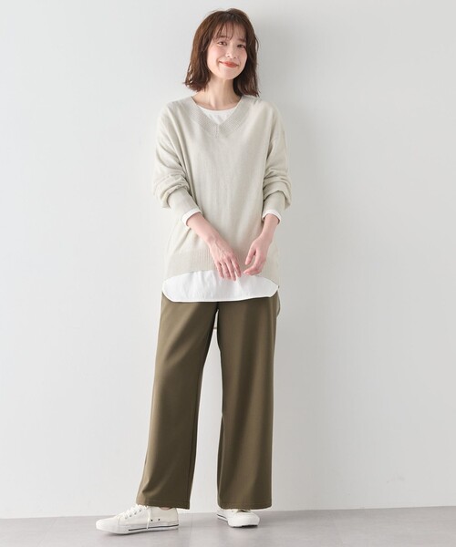 ANY(エニィ)の「【2WAYストレッチ/ウエストゴム/裏起毛】シークレットウォームベイカーパンツ(その他パンツ・レディース・ダークブラウン系/黄土色系/ブラック系・4)」の12枚目の写真