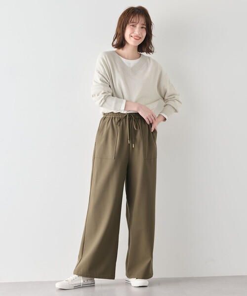 ANY(エニィ)の「【2WAYストレッチ/ウエストゴム/裏起毛】シークレットウォームベイカーパンツ(その他パンツ・レディース・ダークブラウン系/黄土色系/ブラック系・4)」の14枚目の写真