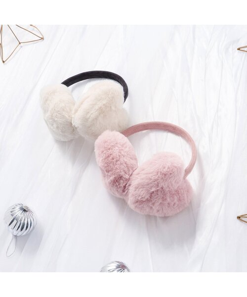 apres les cours(アプレレクール)の「ハートファーイヤーマフ(イヤーマフ・キッズ・ピンク/アイボリー・FREE)」の14枚目の写真