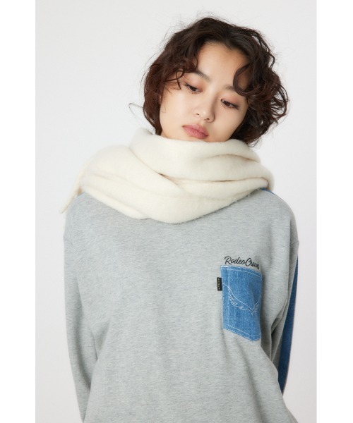 RODEO CROWNS WIDE BOWL(ロデオクラウンズワイドボウル)の「ボリュームマフラー(マフラー・レディース・グリーン/ピンク/アイボリー/ブラック・FREE)」の14枚目の写真