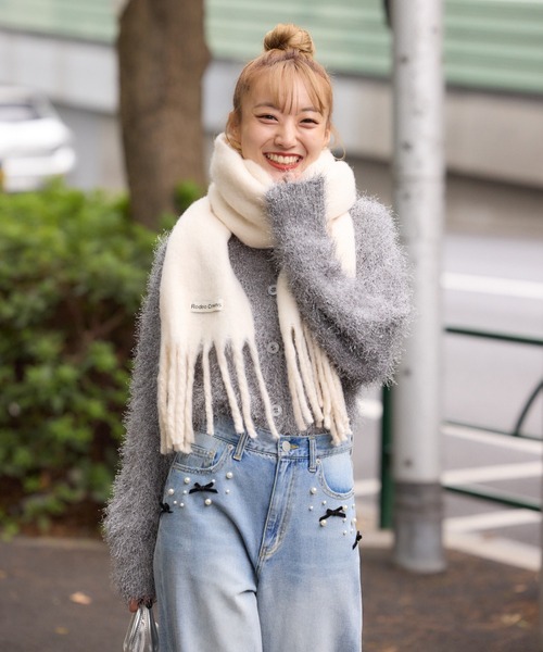 RODEO CROWNS WIDE BOWL(ロデオクラウンズワイドボウル)の「ボリュームマフラー(マフラー・レディース・グリーン/ピンク/アイボリー/ブラック・FREE)」の19枚目の写真