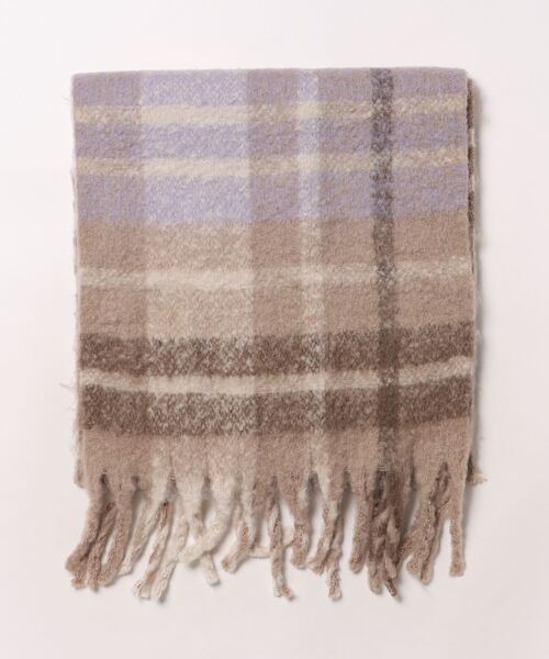 ROSE BUD（ローズバッド）の「チェックストール（ストール/ショール・レディース・ベージュ/ブラック・FREE）」の2枚目の写真