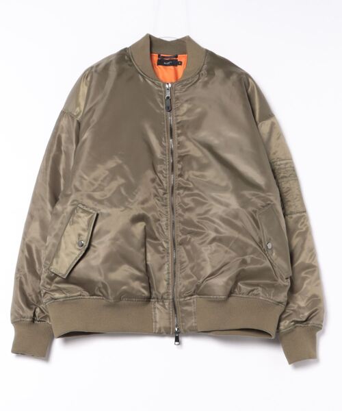 VIBGYOR（ヴィブジョー）の「【wit】オーバーフィットMA-1(CN)（MA-1・メンズ・ブラック/グレイッシュベージュ/カーキ・MEDIUM/LARGE）」の6枚目の写真