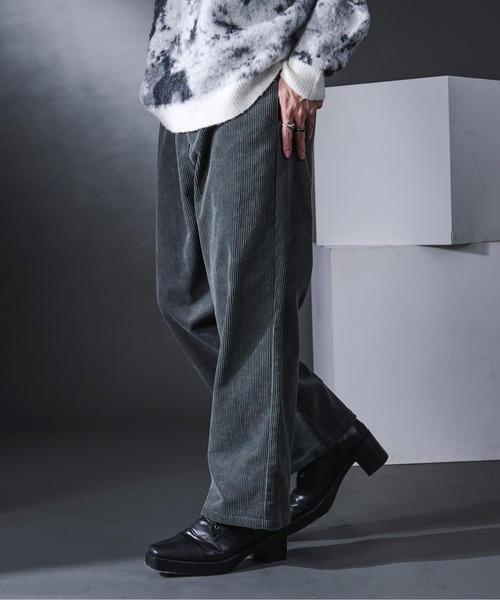 【セール】コーデュロイワイドパンツ（その他パンツ）｜Ellno Loset（エルノロゼット）
