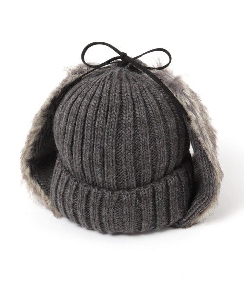 LEPSIM（レプシィム）の「フライトニットワッチ　210088（ニットキャップ/ビーニー・レディース・チャコールグレー/ベージュ・ONE SIZE）」の22枚目の写真