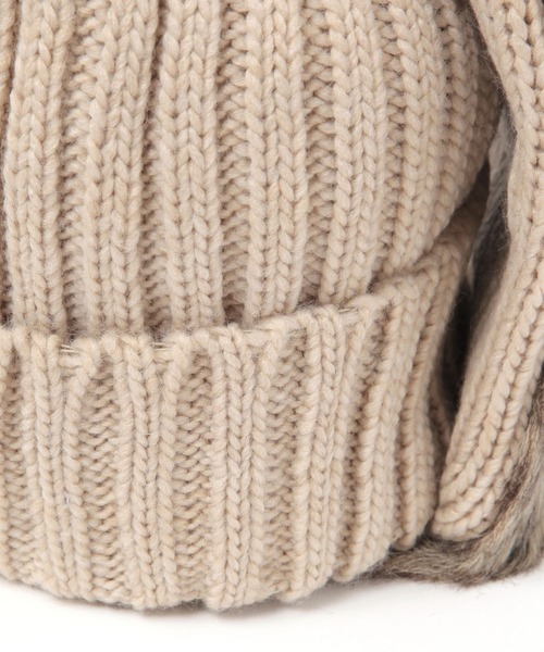 LEPSIM（レプシィム）の「フライトニットワッチ　210088（ニットキャップ/ビーニー・レディース・チャコールグレー/ベージュ・ONE SIZE）」の16枚目の写真