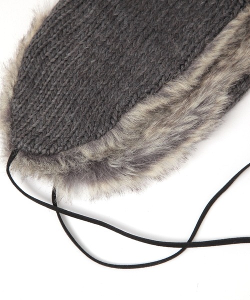 LEPSIM（レプシィム）の「フライトニットワッチ　210088（ニットキャップ/ビーニー・レディース・チャコールグレー/ベージュ・ONE SIZE）」の8枚目の写真