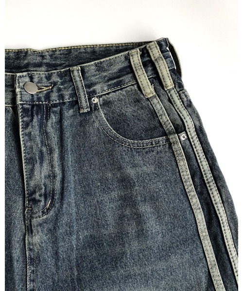 FUNdaysion（ファンデイション）の「配色ラインステッチデニムパンツ（デニムパンツ・レディース・ブルー・L/M/S）」の12枚目の写真