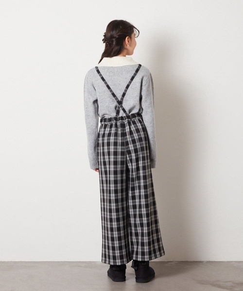 a.v.v（アーヴェヴェ）の「[140-150]襟付きバイカラーニット（ニット/セーター・キッズ・ダークインディゴブルー/ライトグレー・140/150）」の22枚目の写真