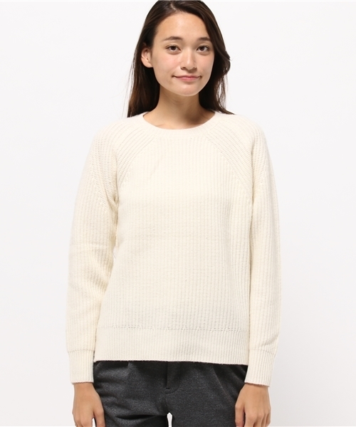 MYSELF ABAHOUSE(マイセルフアバハウス)の「片畦プルオーバー(ニット/セーター・レディース・ホワイト/オリーブ/グレー・FREE)」の7枚目の写真