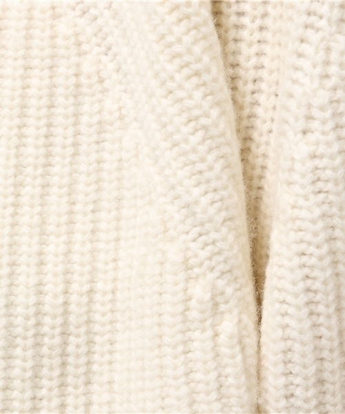 MYSELF ABAHOUSE(マイセルフアバハウス)の「片畦プルオーバー(ニット/セーター・レディース・ホワイト/オリーブ/グレー・FREE)」の4枚目の写真