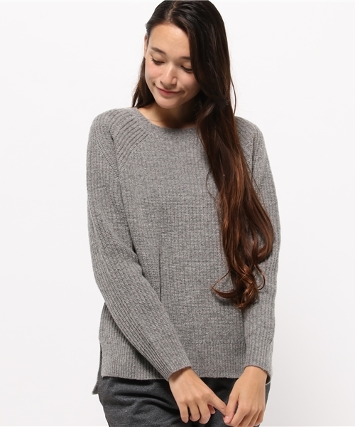 MYSELF ABAHOUSE(マイセルフアバハウス)の「片畦プルオーバー(ニット/セーター・レディース・ホワイト/オリーブ/グレー・FREE)」の6枚目の写真