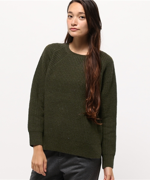 MYSELF ABAHOUSE(マイセルフアバハウス)の「片畦プルオーバー(ニット/セーター・レディース・ホワイト/オリーブ/グレー・FREE)」の13枚目の写真