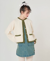 TINA：JOJUN | ボリューム ニットジャケット TINA：JOJUN(ノーカラージャケット)