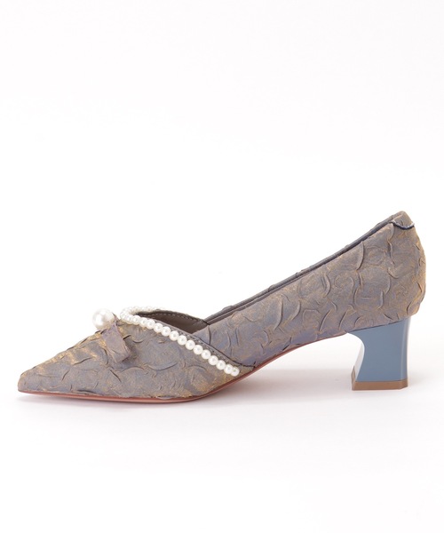Lace Ladies(レースレディース)の「パール リボン ミドル ヒール パンプス(パンプス・レディース・アイボリー/グレー・22.5cm/23cm/23.5cm/24cm/24.5cm)」の13枚目の写真