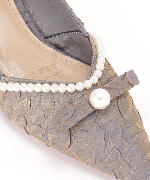 Lace Ladies(レースレディース)の「パール リボン ミドル ヒール パンプス(パンプス・レディース・アイボリー/グレー・22.5cm/23cm/23.5cm/24cm/24.5cm)」の18枚目の写真