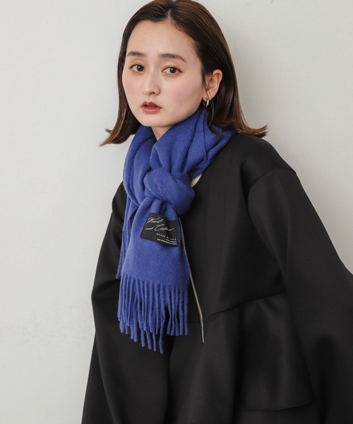 SENSE OF PLACE by URBAN RESEARCH（センスオブプレイスバイアーバンリサーチ）の「カシミヤ混ウールストール（ストール/ショール・レディース・ブルー/アイボリー/ブラック・ONE）」の9枚目の写真