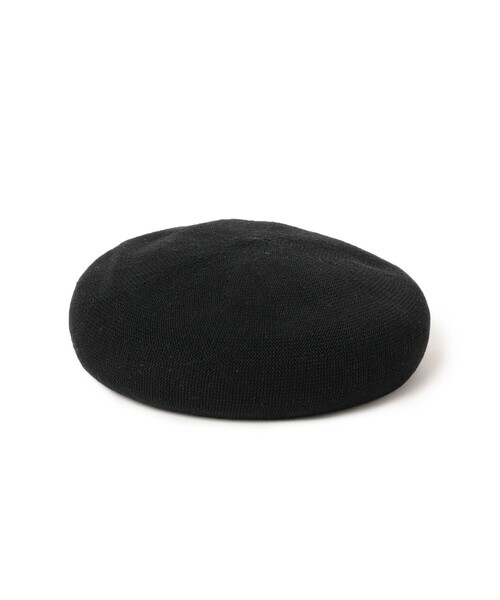 Ray BEAMS（レイビームス）の「リネン混 サーモベレー（ハンチング/ベレー帽・レディース・ブラック/ベージュ・ONE SIZE）」の4枚目の写真