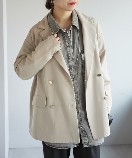 Remind me and forever（リマインドミーアンドフォーエバー）の「ﾃｰﾗｰﾄﾞJK（テーラードジャケット・レディース・ブラック/グレー/ベージュ・MEDIUM）」の3枚目の写真