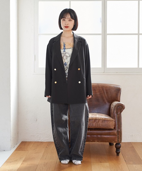 Remind me and forever（リマインドミーアンドフォーエバー）の「ﾃｰﾗｰﾄﾞJK（テーラードジャケット・レディース・ブラック/グレー/ベージュ・MEDIUM）」の19枚目の写真