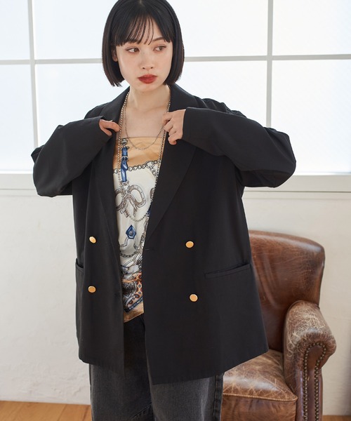 Remind me and forever（リマインドミーアンドフォーエバー）の「ﾃｰﾗｰﾄﾞJK（テーラードジャケット・レディース・ブラック/グレー/ベージュ・MEDIUM）」の17枚目の写真