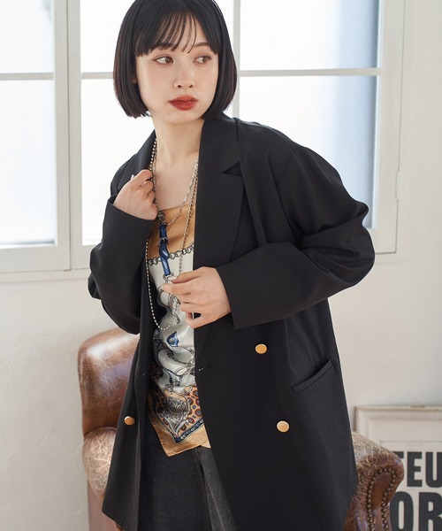 Remind me and forever（リマインドミーアンドフォーエバー）の「ﾃｰﾗｰﾄﾞJK（テーラードジャケット・レディース・ブラック/グレー/ベージュ・MEDIUM）」の6枚目の写真