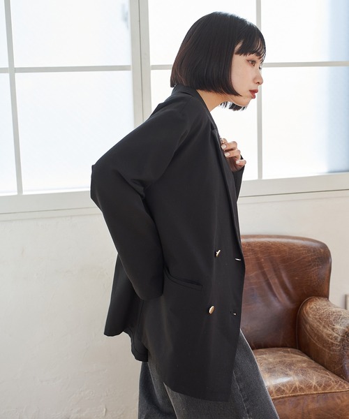 Remind me and forever（リマインドミーアンドフォーエバー）の「ﾃｰﾗｰﾄﾞJK（テーラードジャケット・レディース・ブラック/グレー/ベージュ・MEDIUM）」の8枚目の写真