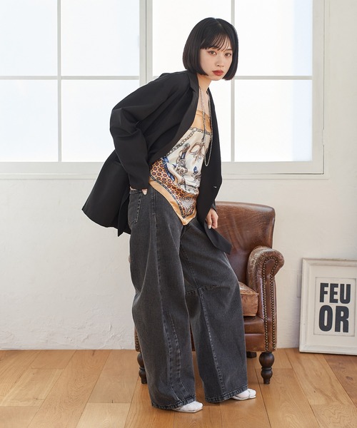 Remind me and forever（リマインドミーアンドフォーエバー）の「ﾃｰﾗｰﾄﾞJK（テーラードジャケット・レディース・ブラック/グレー/ベージュ・MEDIUM）」の10枚目の写真