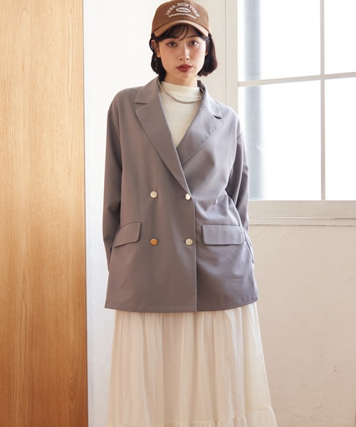 Remind me and forever（リマインドミーアンドフォーエバー）の「ﾃｰﾗｰﾄﾞJK（テーラードジャケット・レディース・ブラック/グレー/ベージュ・MEDIUM）」の13枚目の写真