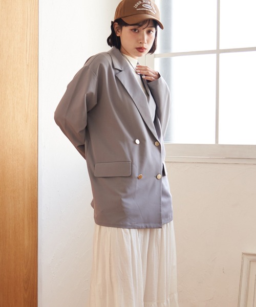 Remind me and forever（リマインドミーアンドフォーエバー）の「ﾃｰﾗｰﾄﾞJK（テーラードジャケット・レディース・ブラック/グレー/ベージュ・MEDIUM）」の15枚目の写真