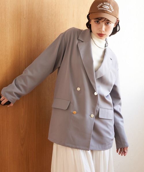 Remind me and forever（リマインドミーアンドフォーエバー）の「ﾃｰﾗｰﾄﾞJK（テーラードジャケット・レディース・ブラック/グレー/ベージュ・MEDIUM）」の16枚目の写真