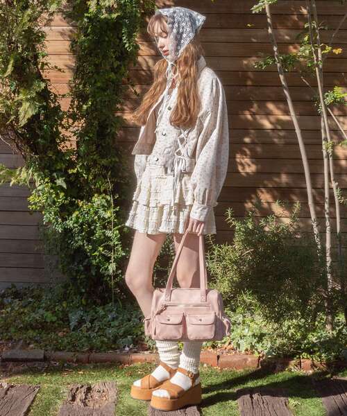 MAJESTIC LEGON(マジェスティックレゴン)の「カットレースフリルミニスカパン(スカート・レディース・ブラック/アイボリー/ホワイト系その他2/オフホワイト・MEDIUM)」の9枚目の写真