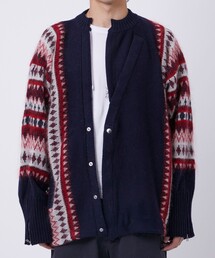 【TAMME/タム】FAIR ISLE FRONT SLIT KNIT