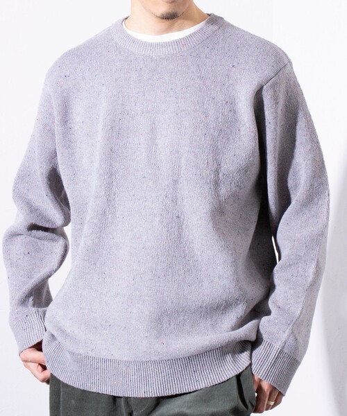 【セール】【GLOSTER/グロスター】カラーネップ プルオーバー クルーネックニット（ニット/セーター）｜GLOSTER（グロスター）