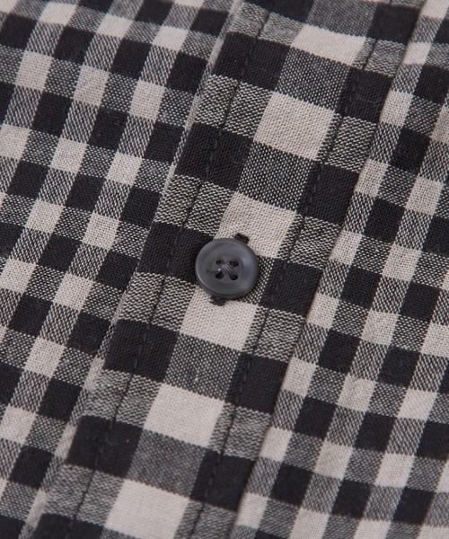 CUBE SUGAR（キューブシュガー）の「ギンガムチェック組合せ切替シャツワンピース（シャツワンピース・レディース・カーキ/ブラック/ブルー・M）」の21枚目の写真