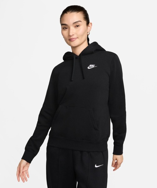 NIKE(ナイキ)の「ナイキ NIKE ナイキ NSW クラブ STD フリース PO L/S フーディ(パーカー・レディース・ブラック・M/L/XL)」の1枚目の写真