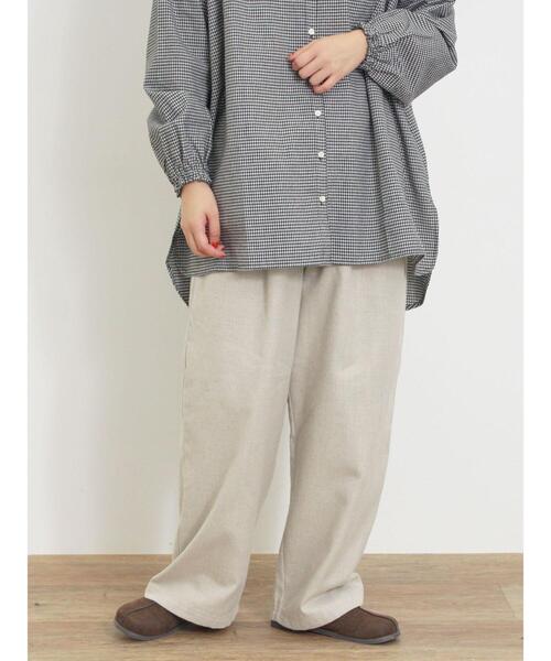 Samansa Mos2(サマンサ モスモス)の「【保温加工・帯電防止】ストレートパンツ(その他パンツ・レディース・キナリ/ベージュ/カーキ/チャコールグレー・L/M)」の4枚目の写真