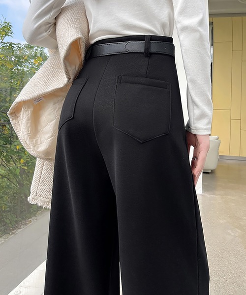 Doux Belle(ドゥーベル)の「裏起毛パンツ(スラックス・レディース・アイボリー/グレー/ブラック・MEDIUM)」の20枚目の写真