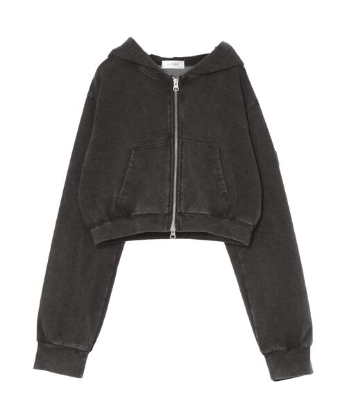 EATME（イートミー）の「スウェットショートパーカー（セットアップ可能）（パーカー・レディース・ライトブルー/ブラック/ブルー・FREE）」の7枚目の写真