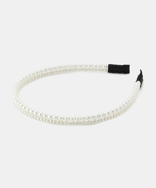 ROPE' PICNIC（ロペピクニック）の「【KIDS】セレモニーにも/2連パールカチューシャ（カチューシャ・キッズ・キナリ・FREE）」の3枚目の写真