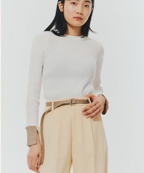 UNITED TOKYO（ユナイテッドトウキョウ）の「ソフトレザーDリングベルト（ベルト・レディース・ブラック/タン・FREE）」の6枚目の写真