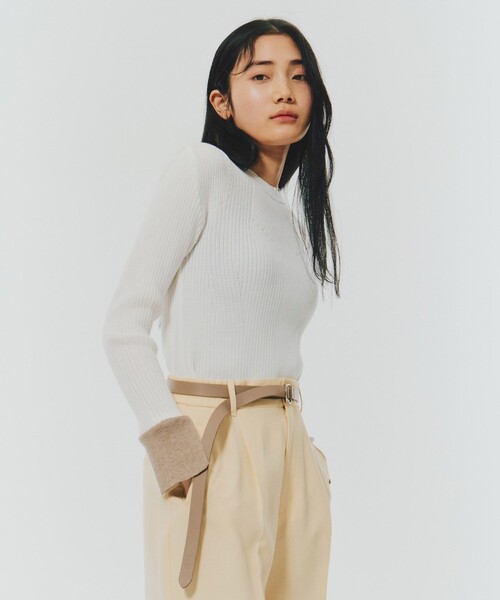 UNITED TOKYO（ユナイテッドトウキョウ）の「ソフトレザーDリングベルト（ベルト・レディース・ブラック/タン・FREE）」の7枚目の写真