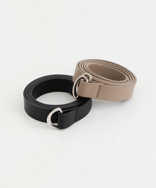 UNITED TOKYO（ユナイテッドトウキョウ）の「ソフトレザーDリングベルト（ベルト・レディース・ブラック/タン・FREE）」の10枚目の写真