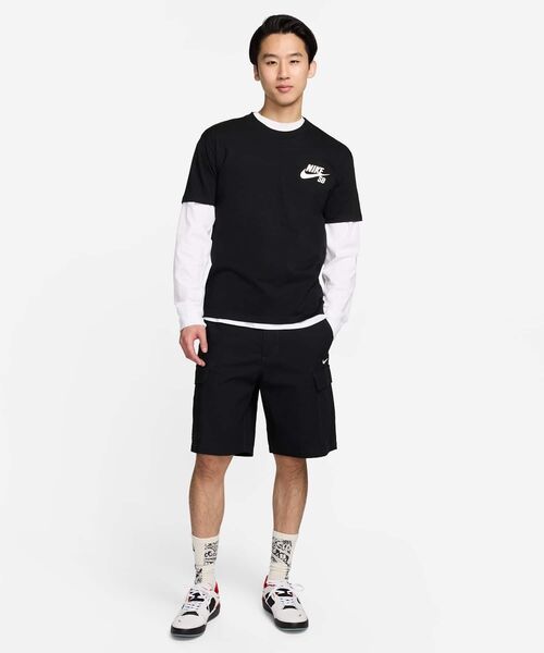 ★Nike★ SB Logo Skateboarding T-Shirt DC7818-010 Men's Nike SB Logo Printing Sports Skateboard Short Sleeve
