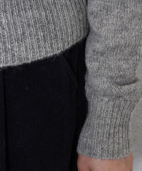 coen（コーエン）の「ウールアイレットボトルネックニット（ニット/セーター・レディース・グレー/ベージュ・LARGE/MEDIUM）」の11枚目の写真