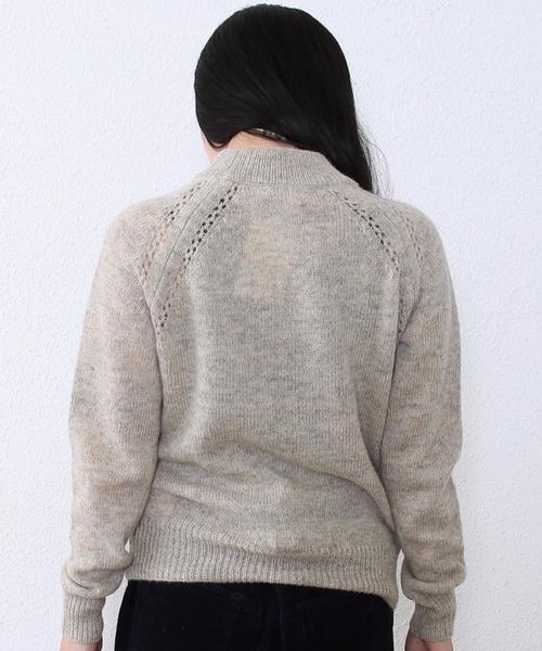 coen（コーエン）の「ウールアイレットボトルネックニット（ニット/セーター・レディース・グレー/ベージュ・LARGE/MEDIUM）」の15枚目の写真